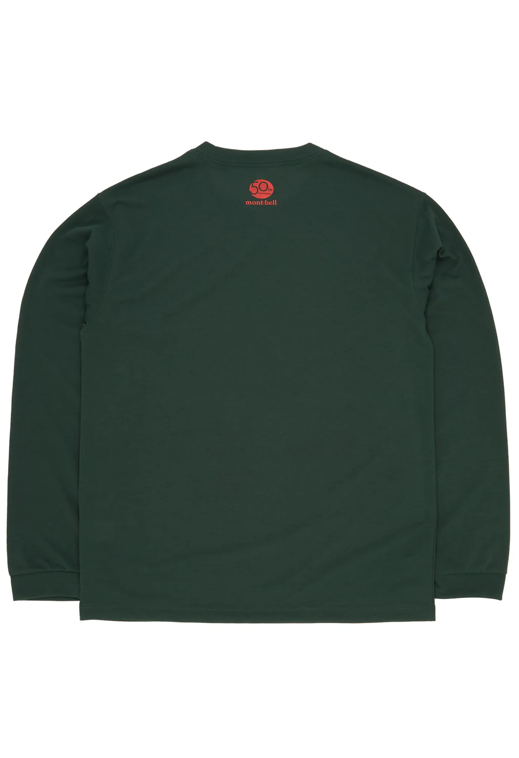 Montbell 50th Anniversary Men's Wickron Classic M Mark Long Sleeve T-Shirt - Dark Green - Image 2