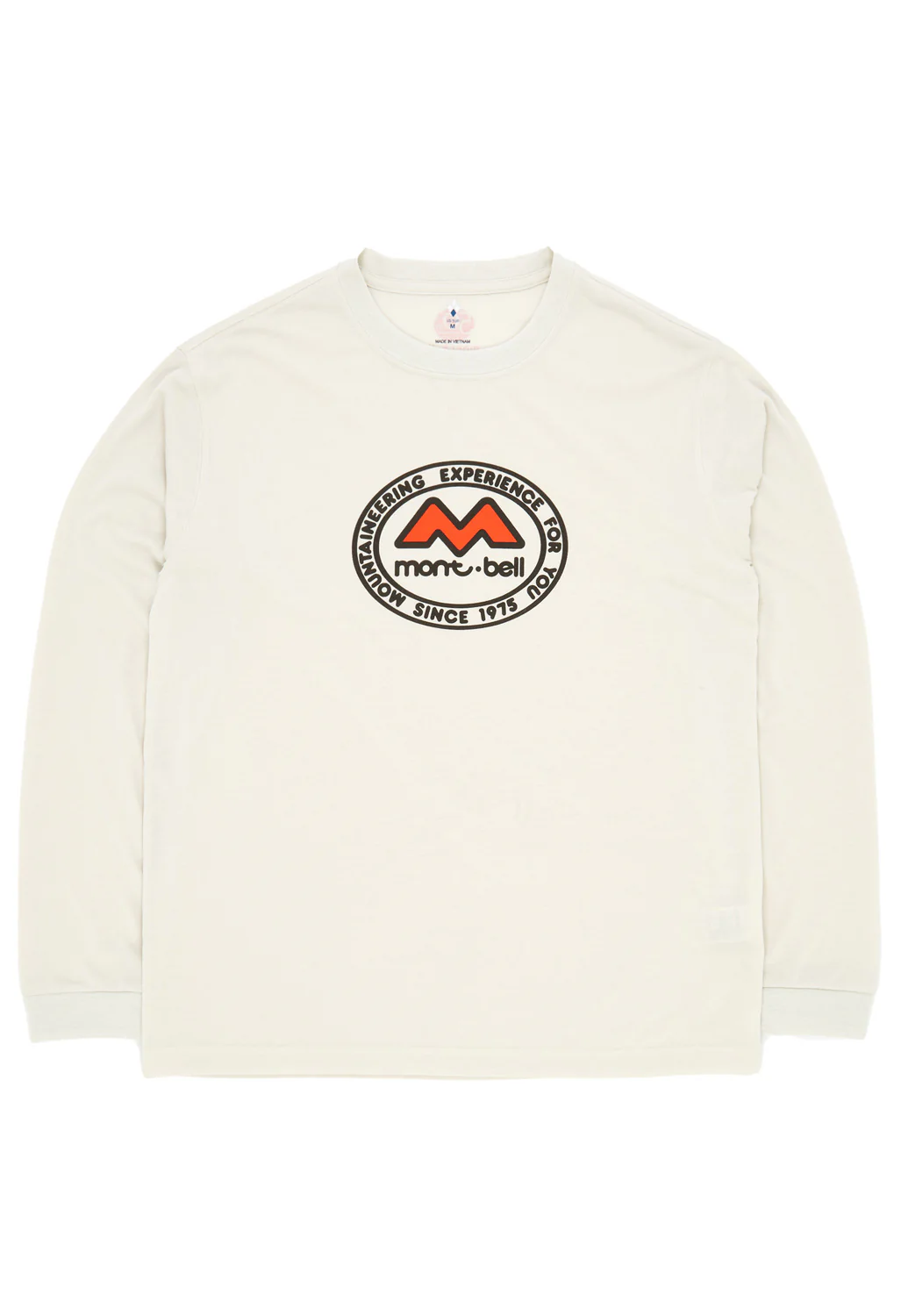 Montbell 50th Anniversary Men's Wickron Classic M Mark Long Sleeve T-Shirt - Ivory