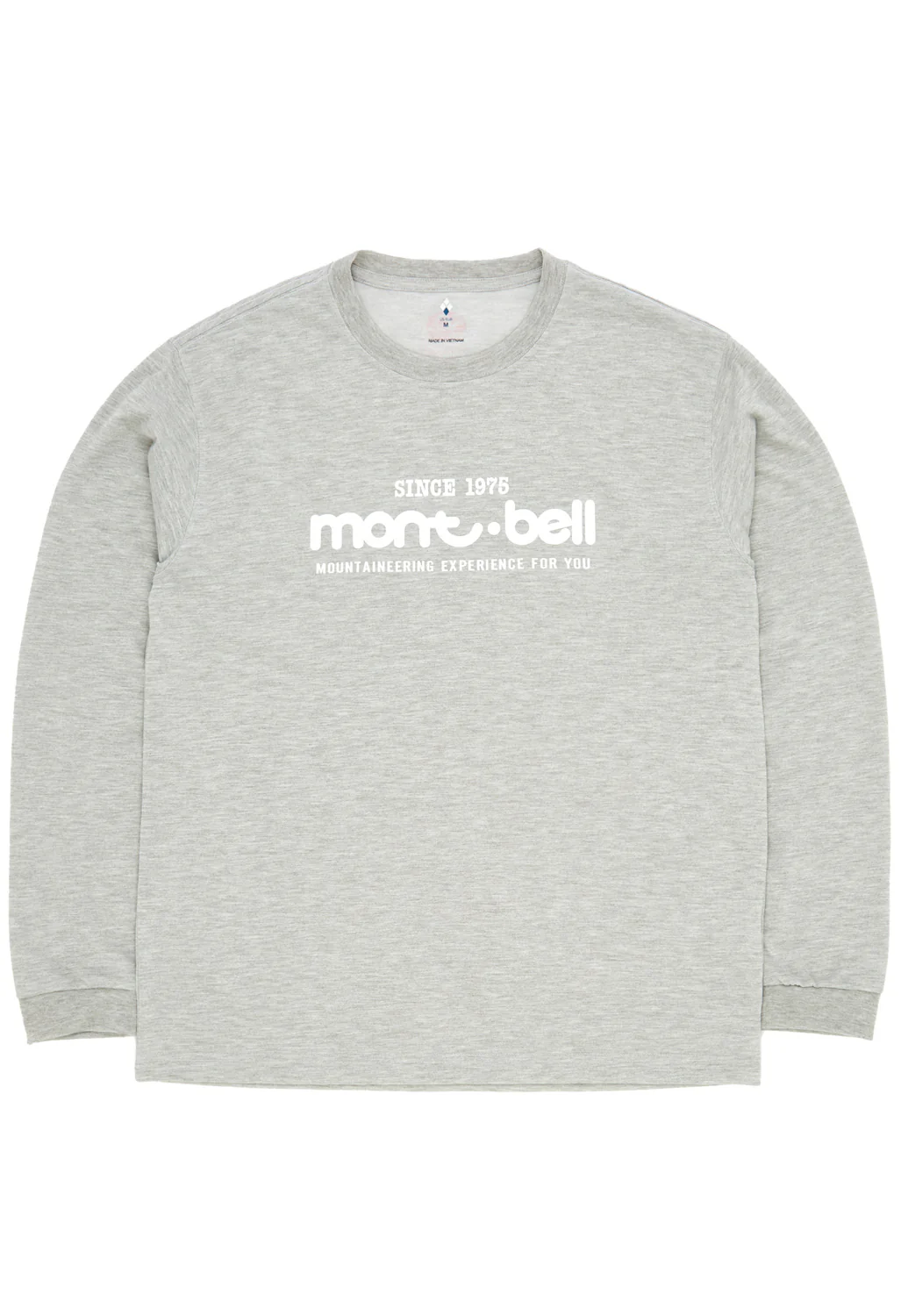 Montbell 50th Anniversary Men's Wickron Classic Montbell Logo Long Sleeve T-Shirt - L.Gray