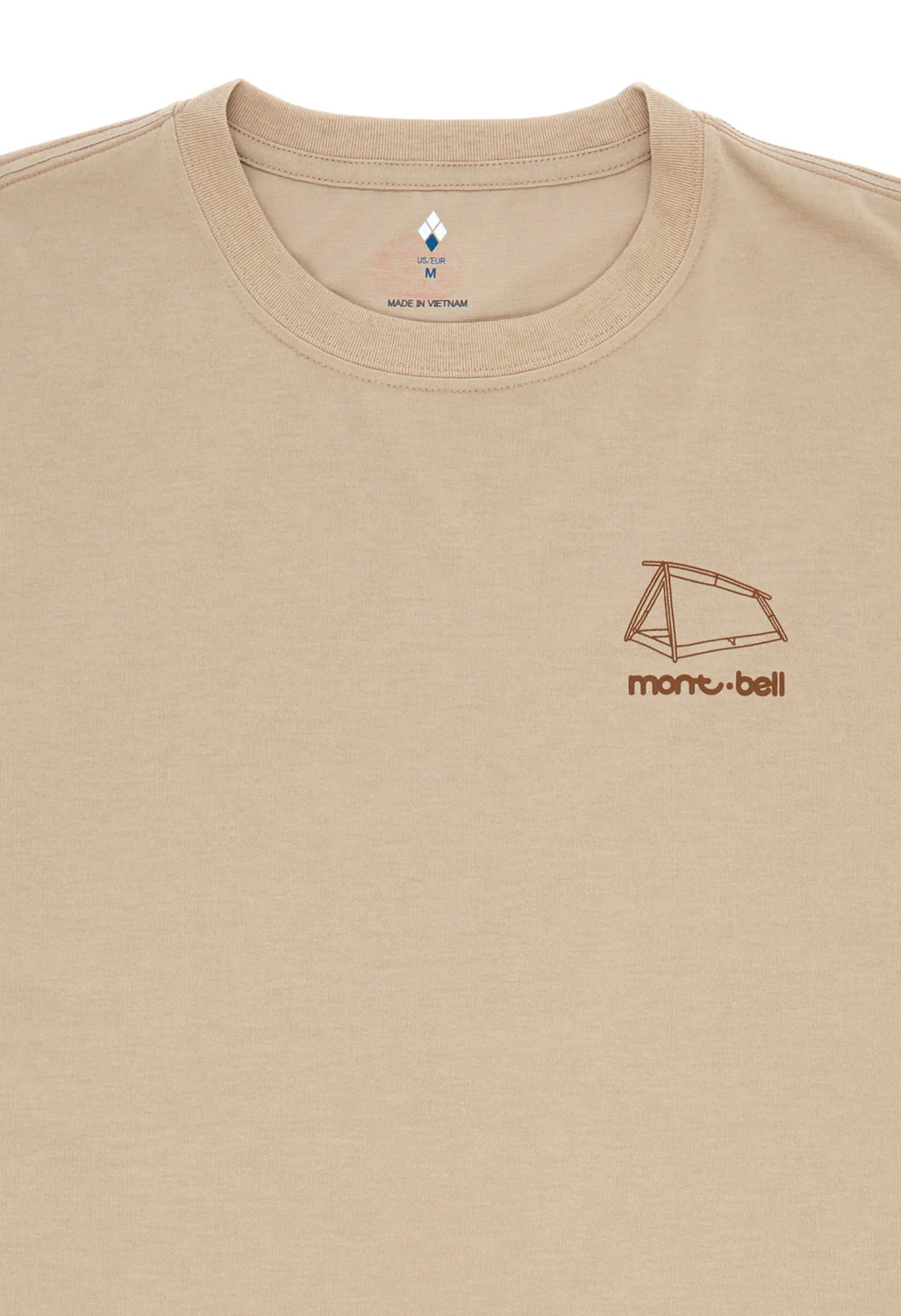 Montbell 50th Anniversary Men's Wickron Moonlight Tent T-Shirt - Tan - Image 3