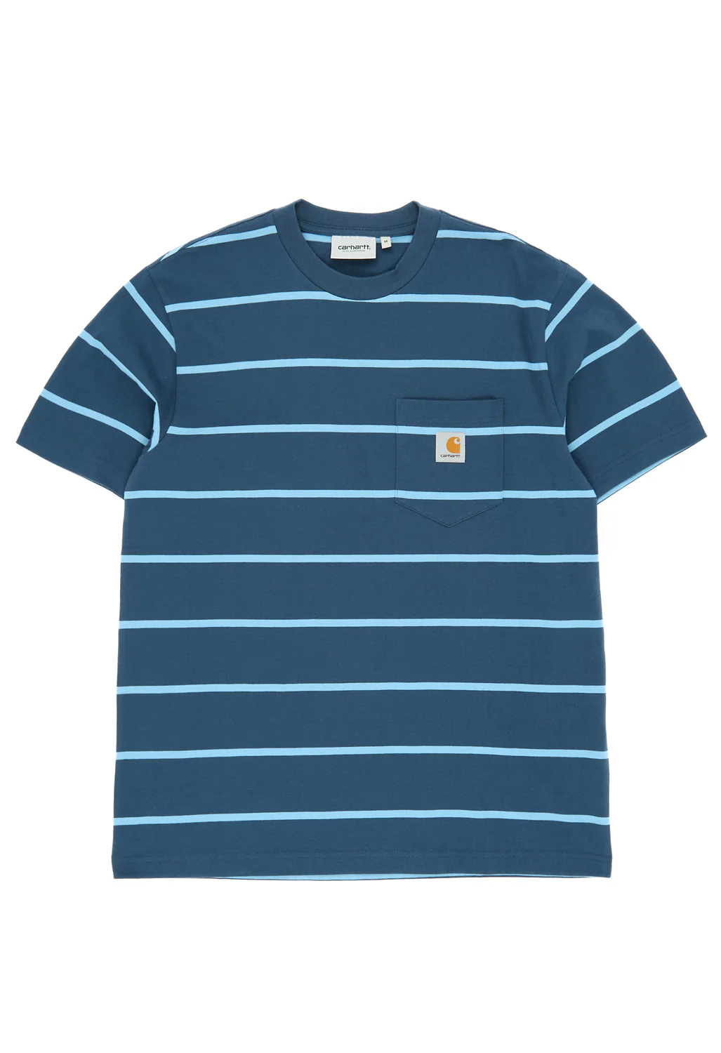 Carhartt WIP Aiken Pocket T-Shirt - Aiken Stripe / Dusky Blue
