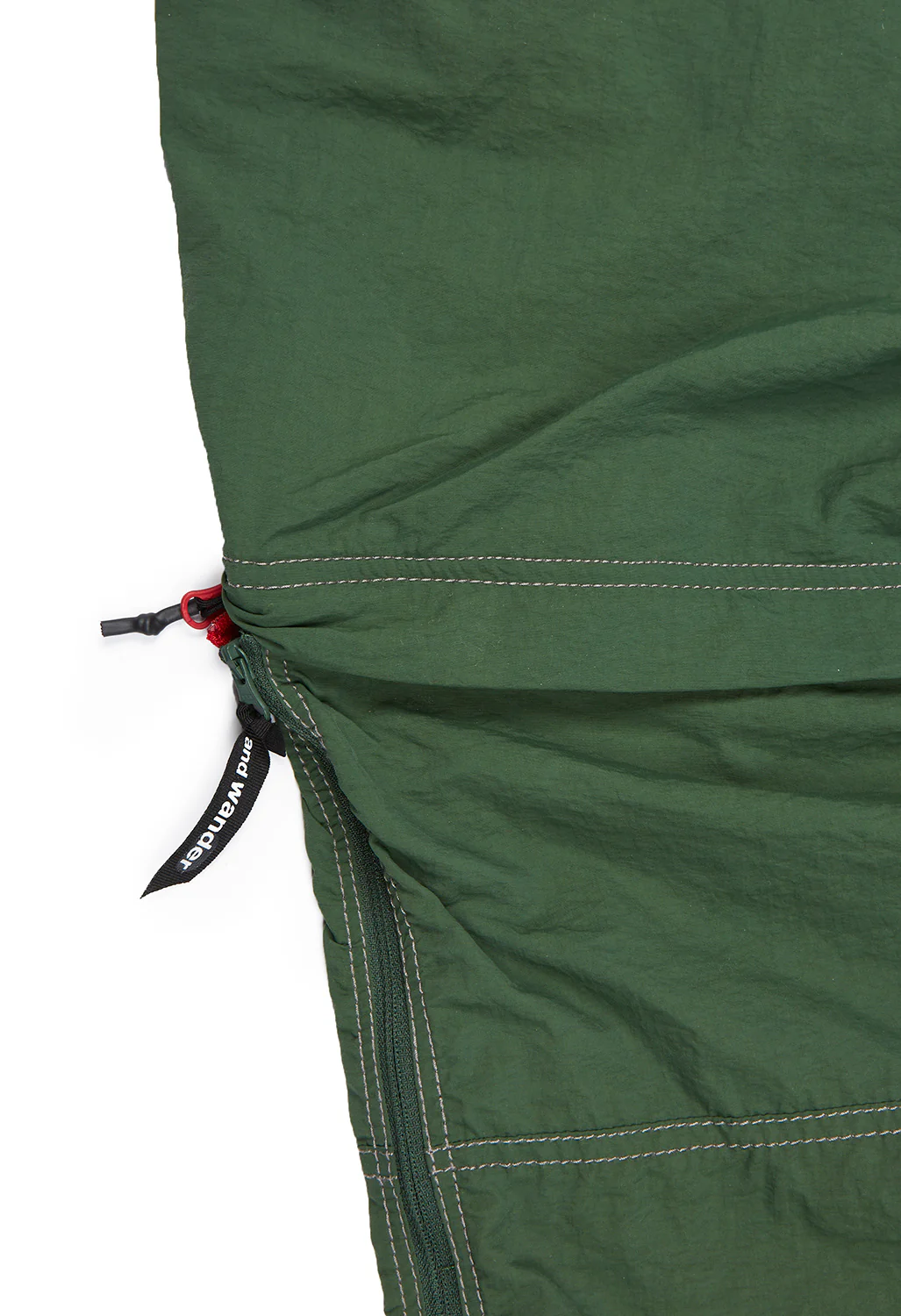 and wander Men's Ny Taffeta Hiker 2 Way Pants - Dark Green - Image 7