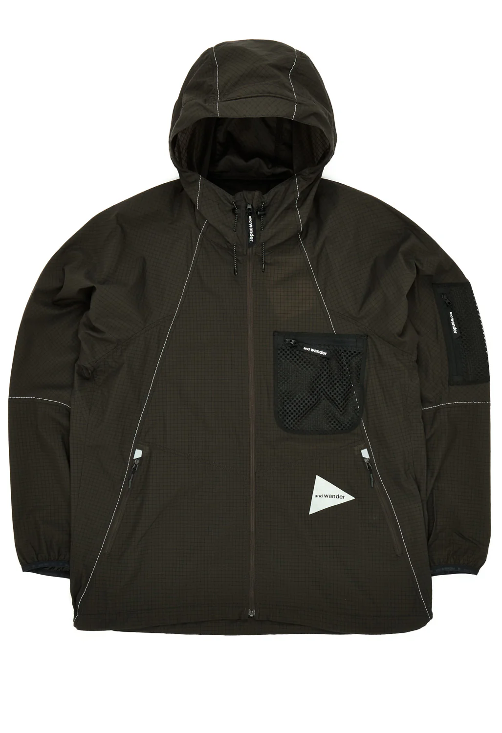 and wander Men's Breath Rip Hoodie - Charcoal