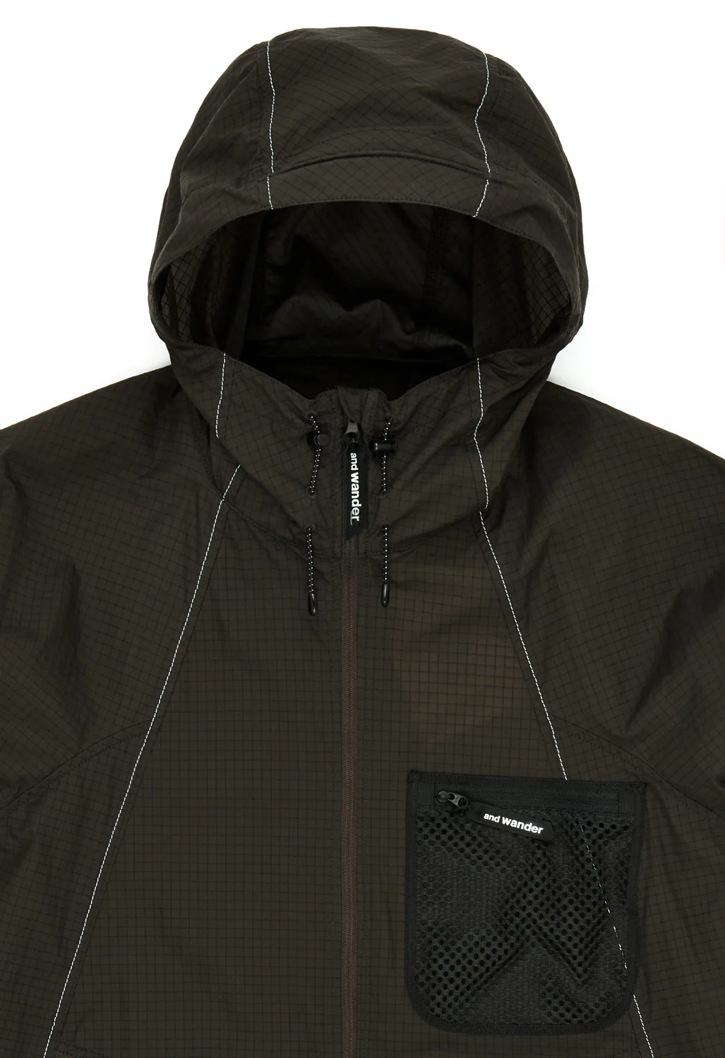 and wander Men's Breath Rip Hoodie - Charcoal - Image 3