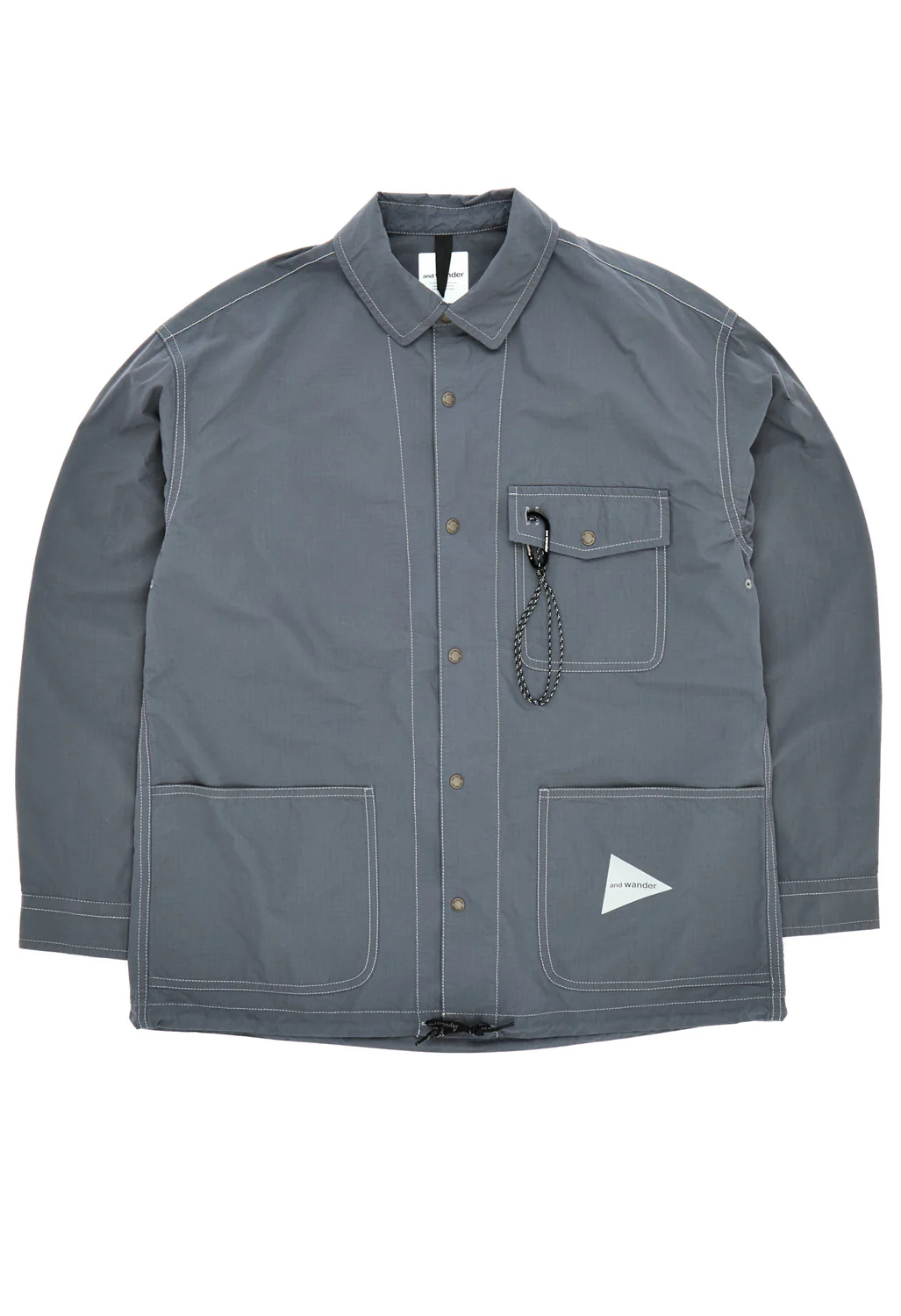 and wander Men's Cordura Cotton Rip Shirt Jacket - Grey