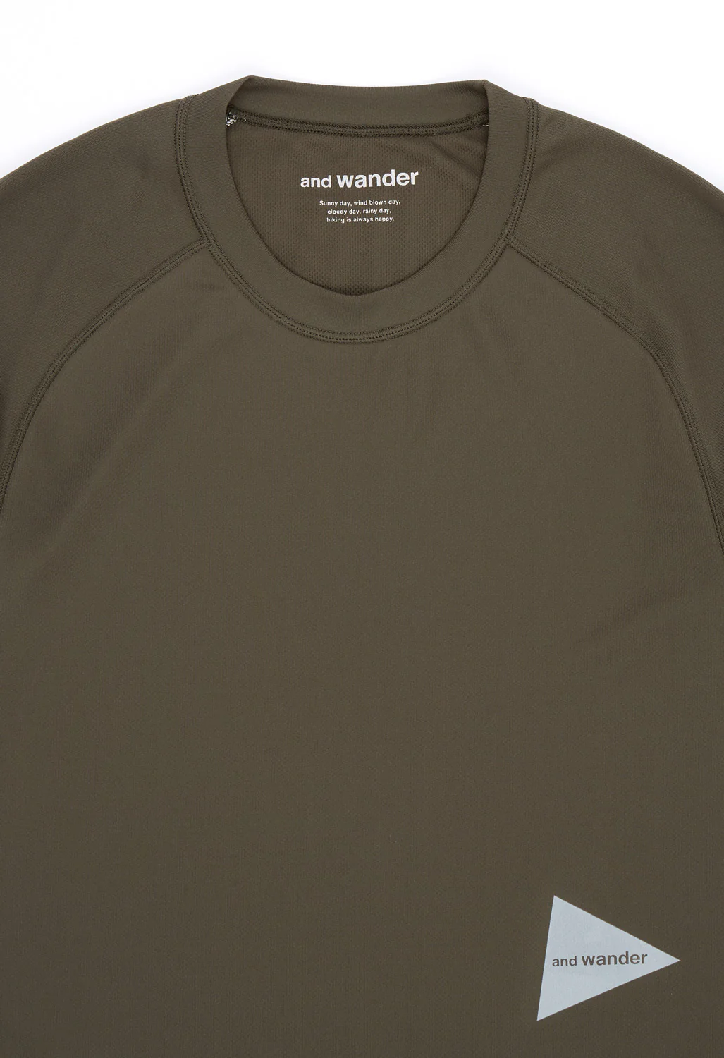 and wander Men's Dry Jersey Raglan Long Sleeve Tee - Khaki - Image 3