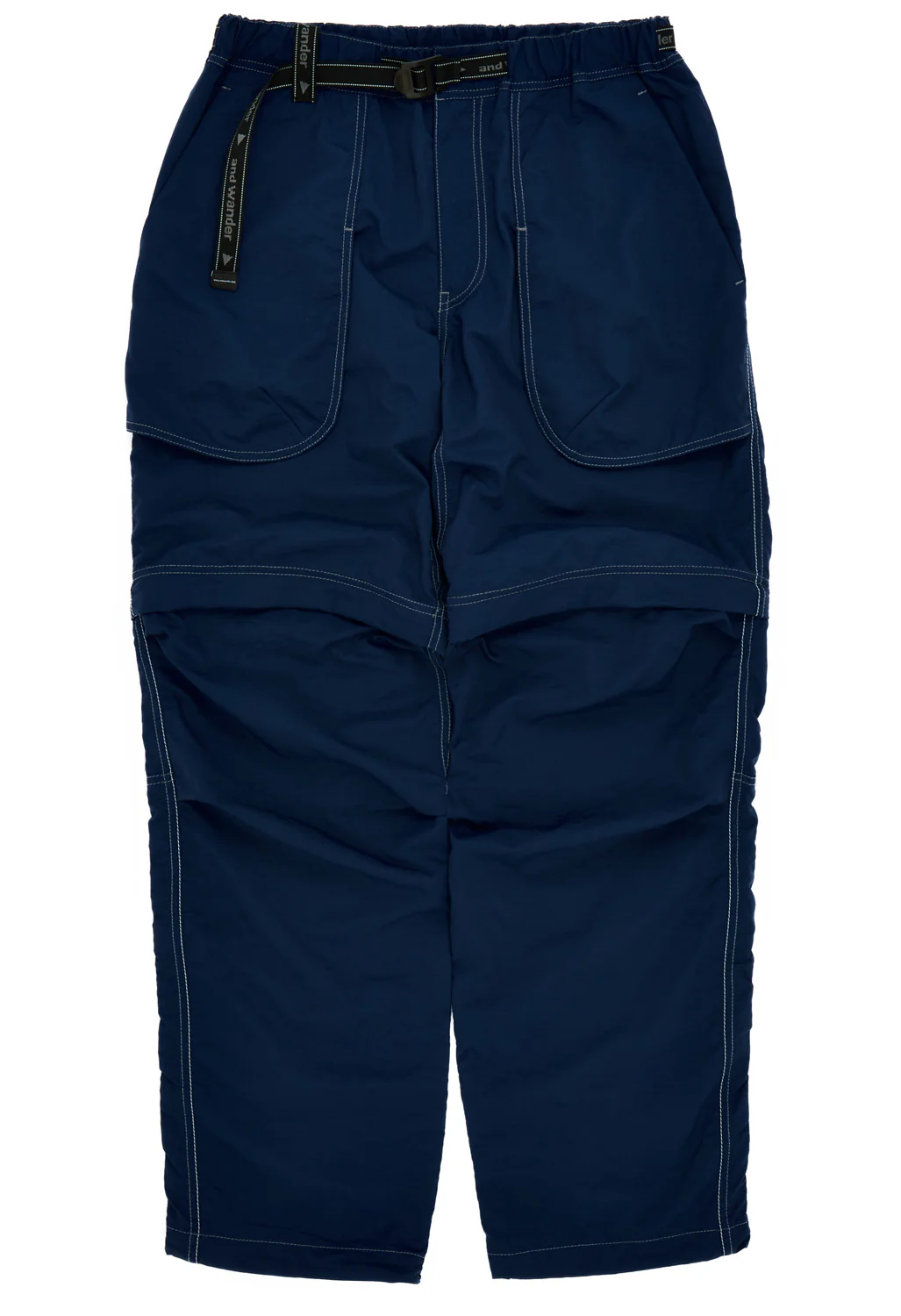 and wander Men's Ny Taffeta Hiker 2Way Pants - Dark Blue