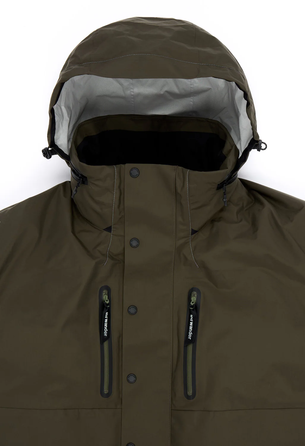 and wander Men's Rain Proof Down Jacket - Dark Khaki - Image 4