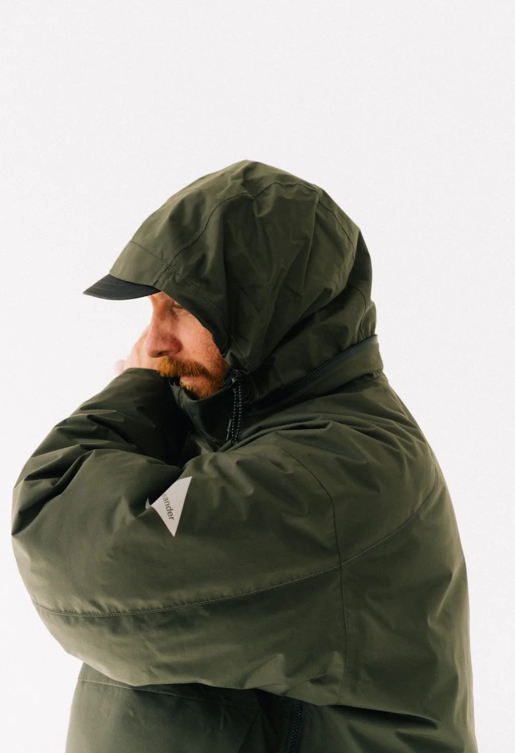 and wander Men's Rain Proof Down Jacket - Dark Khaki - Image 9