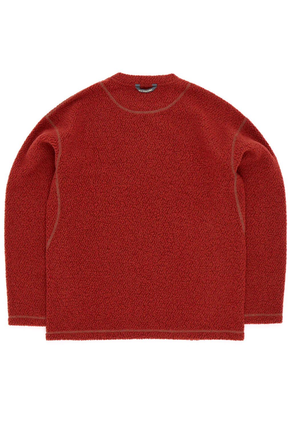 and wander Men's Re Wool JQ Crew Neck Sweatshirt - Red - Image 2