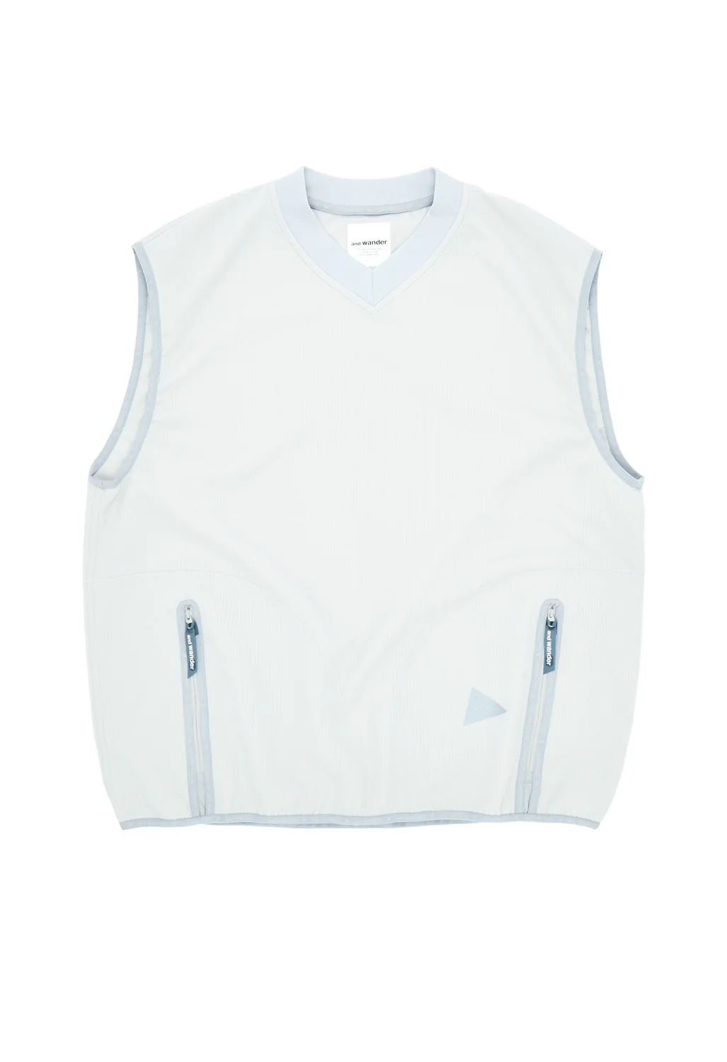 and wander Men's Vent Vest - Light Grey