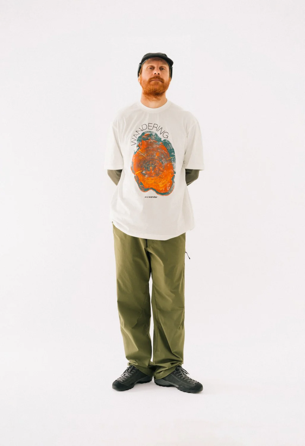 and wander Men's WANDERING Printed Tee - White - Image 5