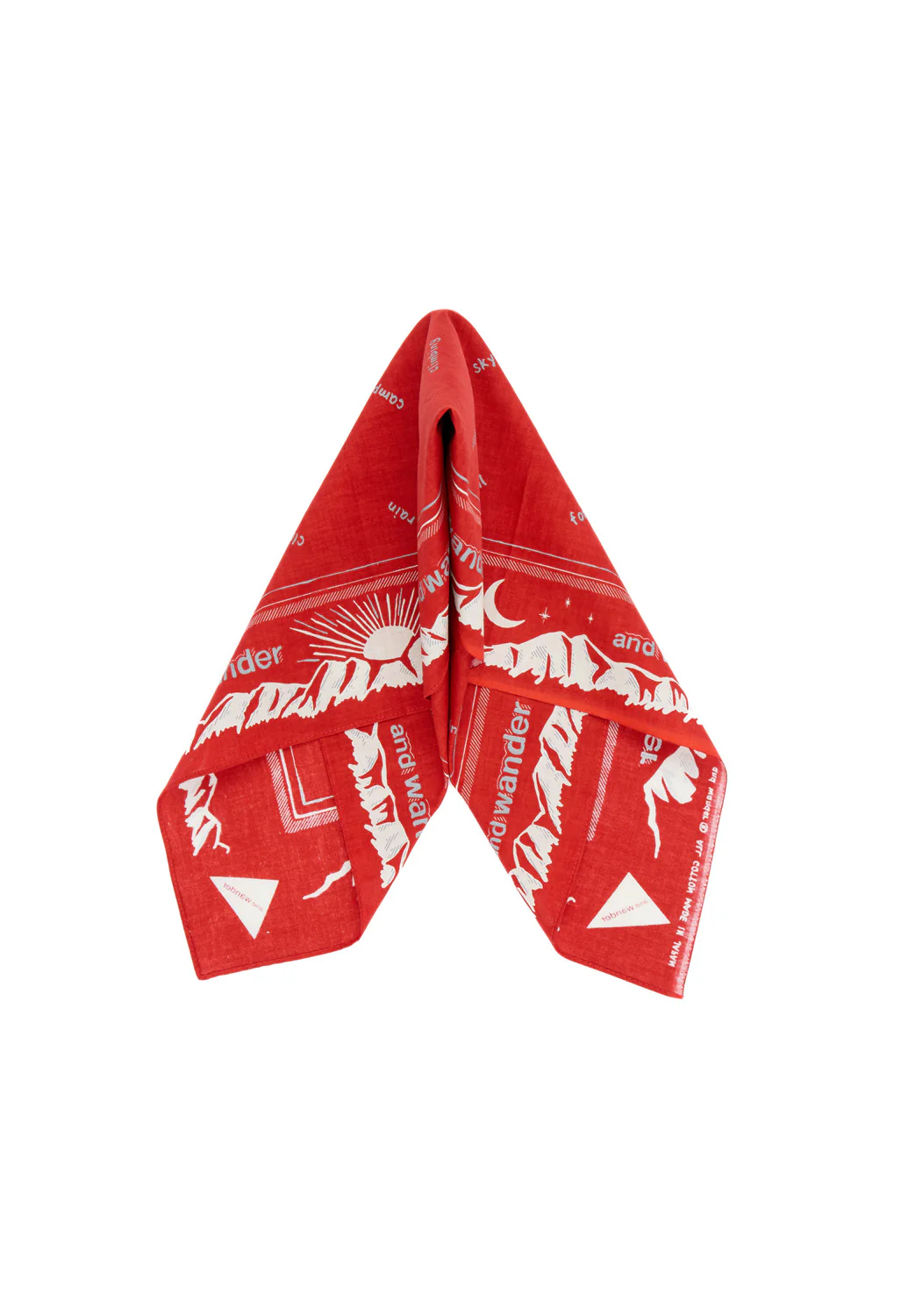 and wander Reflective Words Bandana - Red - Image 2