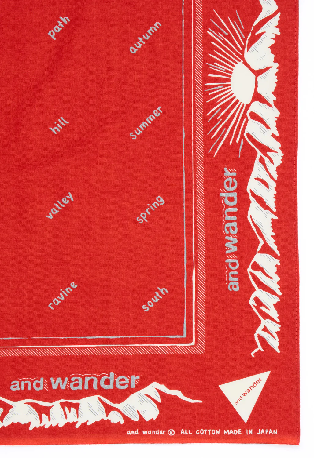 and wander Reflective Words Bandana - Red - Image 4