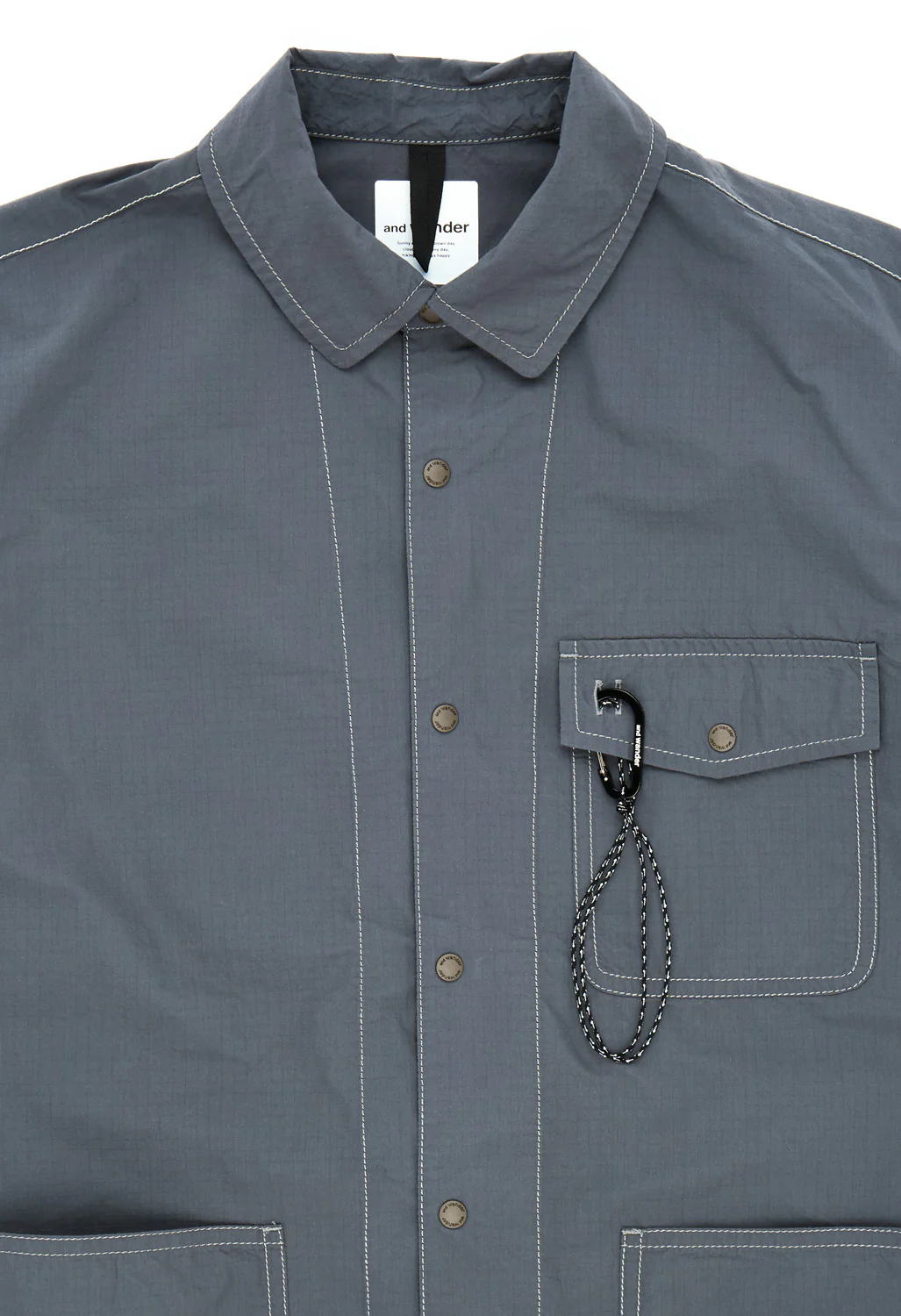and wander Women's Cordura Cotton Rip Shirt Jacket - Grey - Image 3