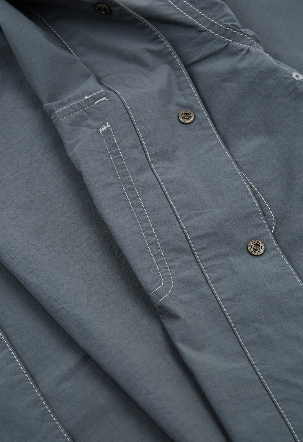 and wander Women's Cordura Cotton Rip Shirt Jacket - Grey - Image 5
