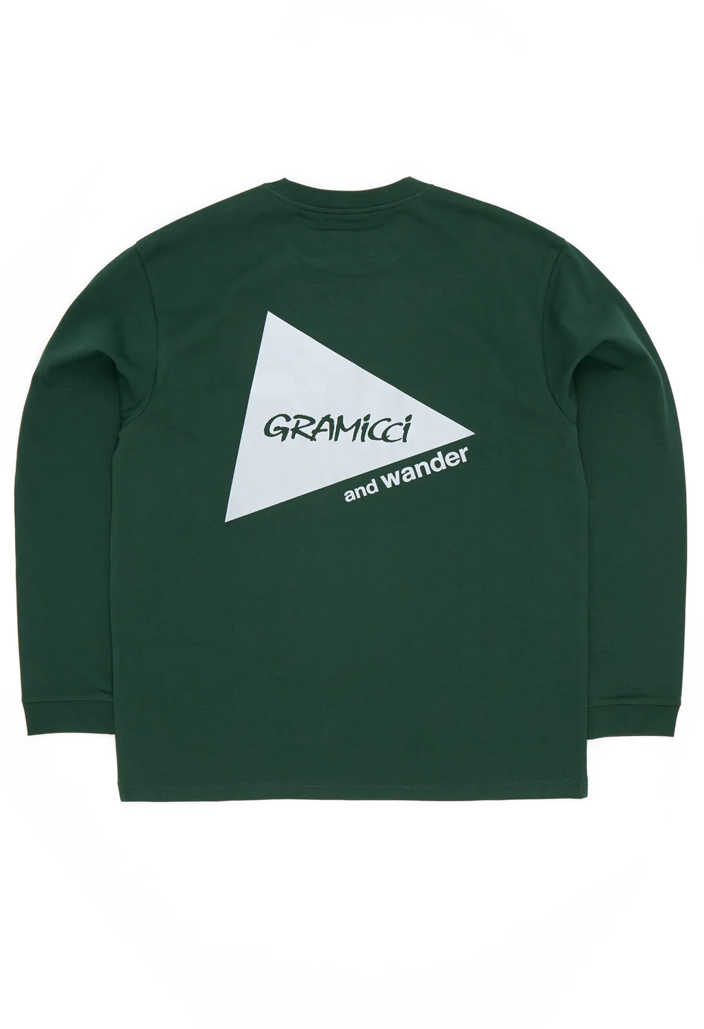 and wander x Gramicci Men's Backprint Long Sleeve Tee - Green