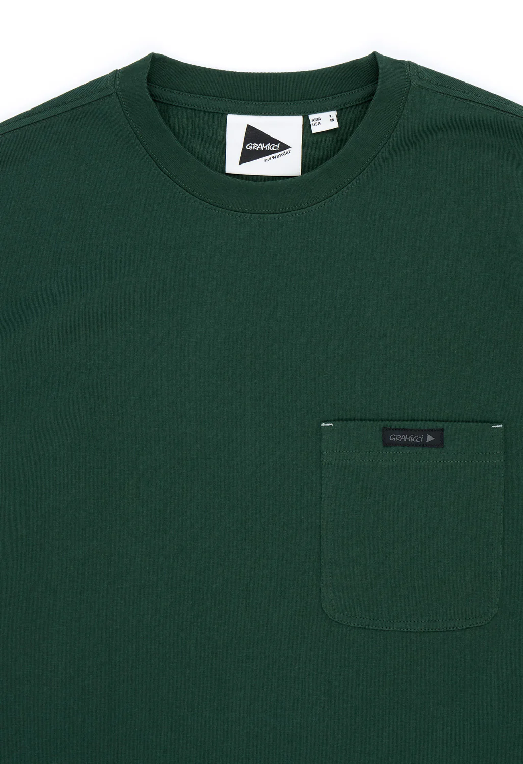 and wander x Gramicci Men's Backprint Long Sleeve Tee - Green - Image 3
