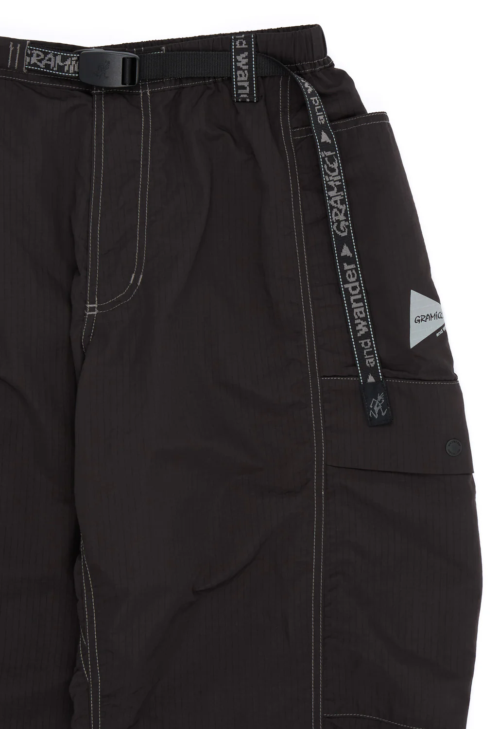 and wander x Gramicci Men's Ripstop Voyager Pants - Black - Image 3