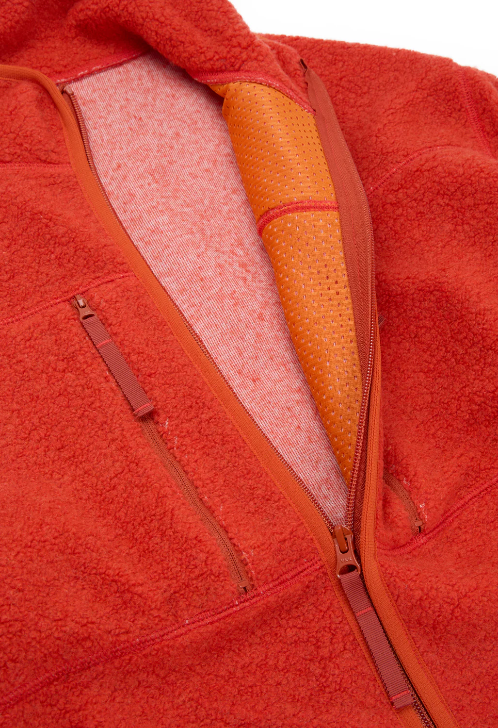 Pilgrim Surf + Supply Antonio Wool Zip Up - Orange - Image 4