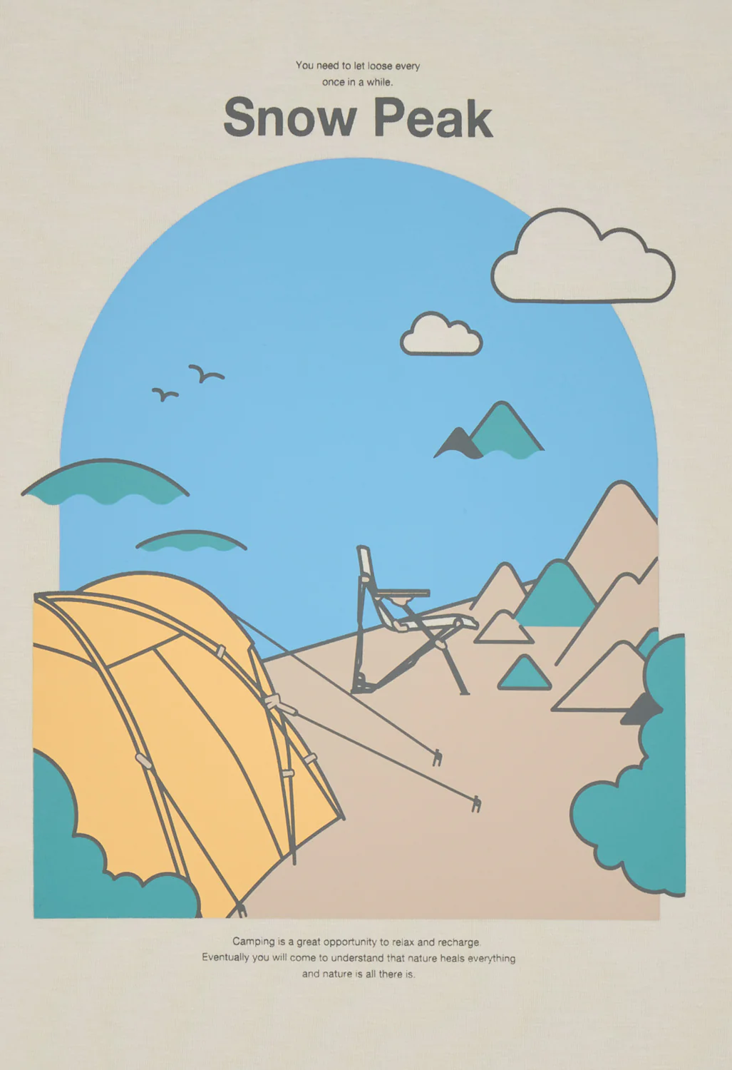 Snow Peak Camping Graphic T-Shirt - Ivory - Image 3
