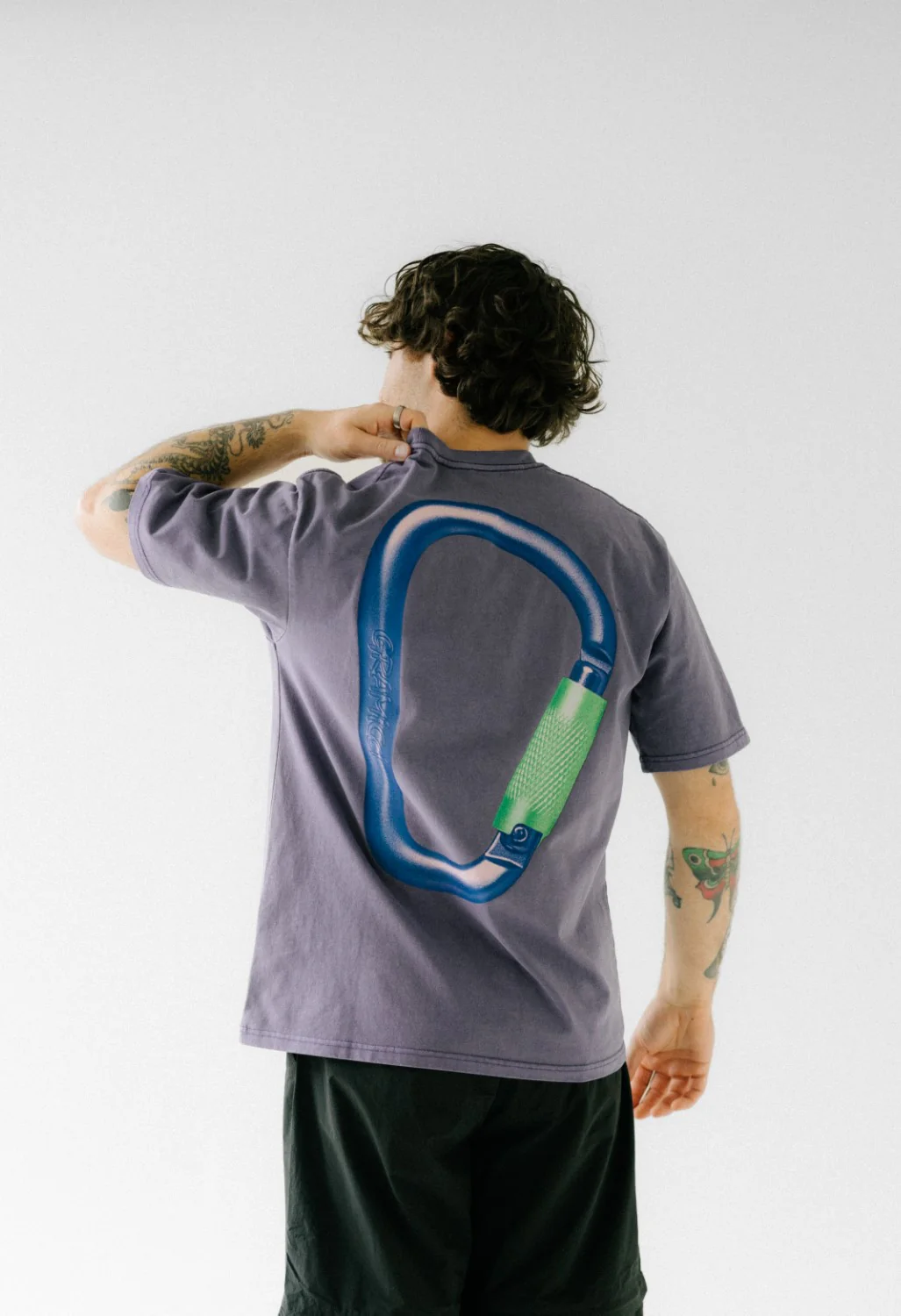 Gramicci Carabiner Tee - Purple Pigment - Image 5