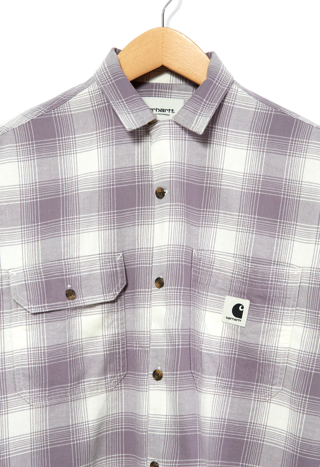 Carhartt WIP Deaver Women's Long Sleeve Shirt - Deaver Check Misty Thistle - Image 3