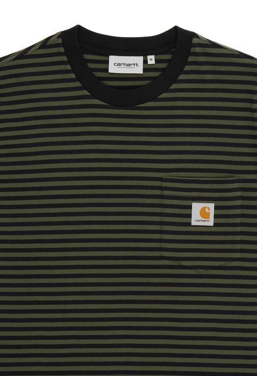 Carhartt WIP Verner Pocket T-Shirt - Verner Stripe / Black / Opuntia - Image 3