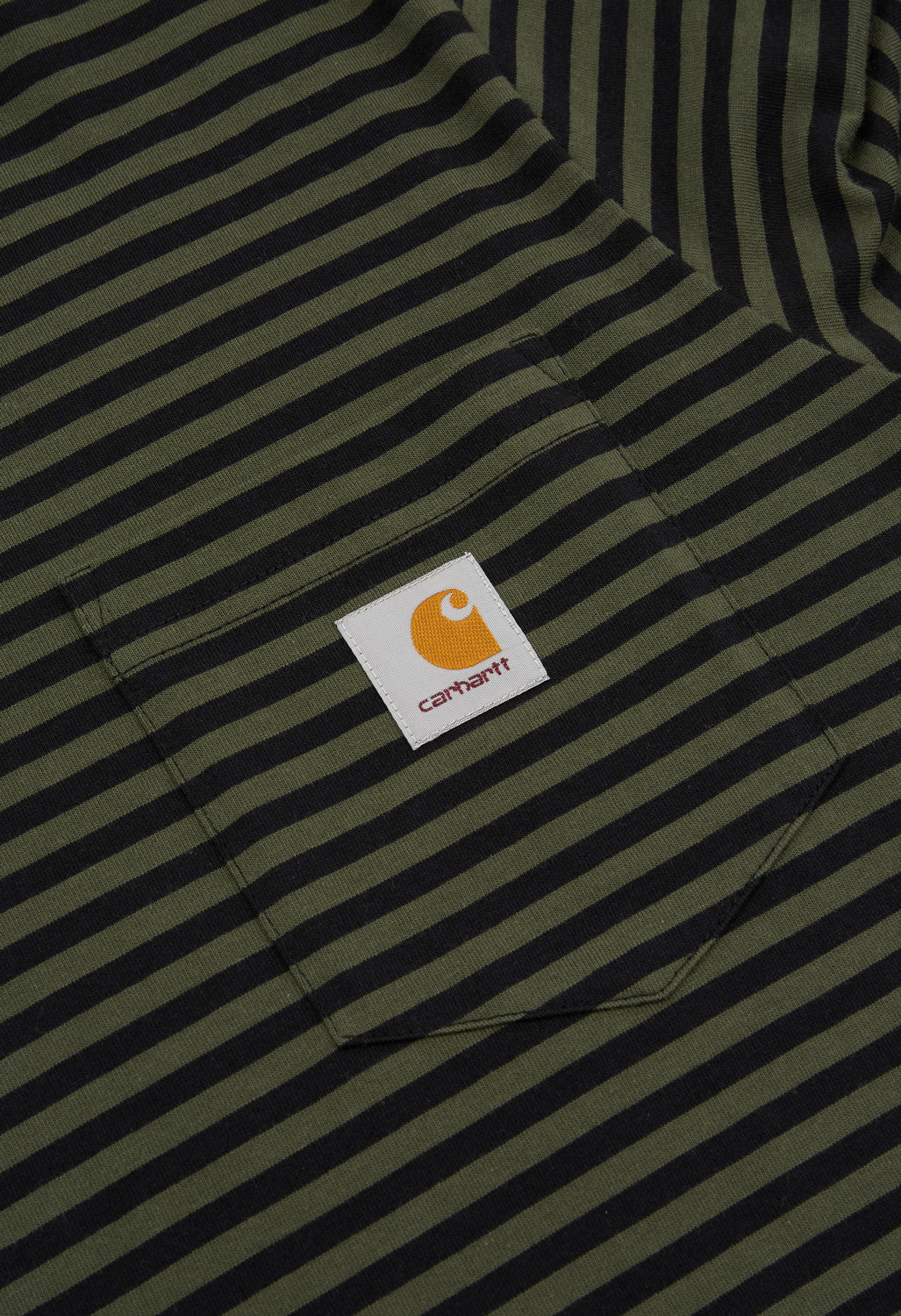 Carhartt WIP Verner Pocket T-Shirt - Verner Stripe / Black / Opuntia - Image 4