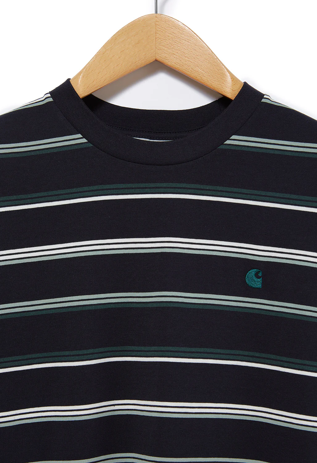 Carhartt WIP Vonn Men's T-Shirt - Vonn Stripe Dark Navy/Juniper/Juniper - Image 3