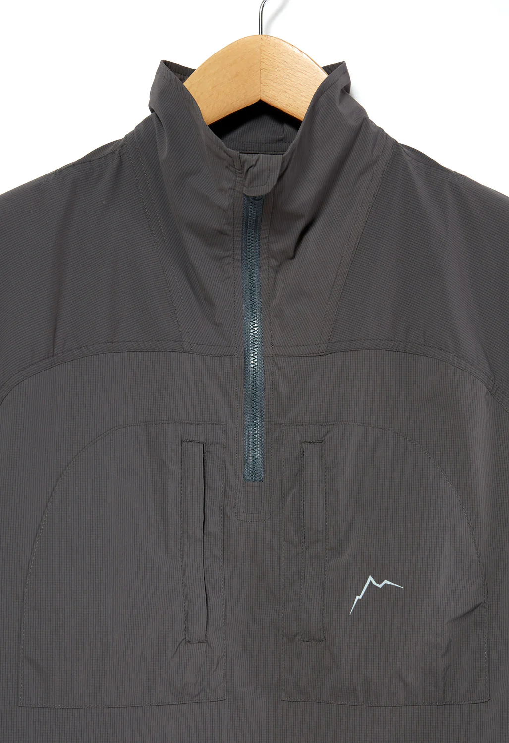 CAYL Men's Stretch Nylon Half Zip Top - Grey - Image 3