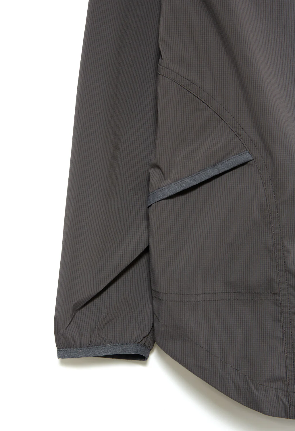 CAYL Men's Stretch Nylon Half Zip Top - Grey - Image 4