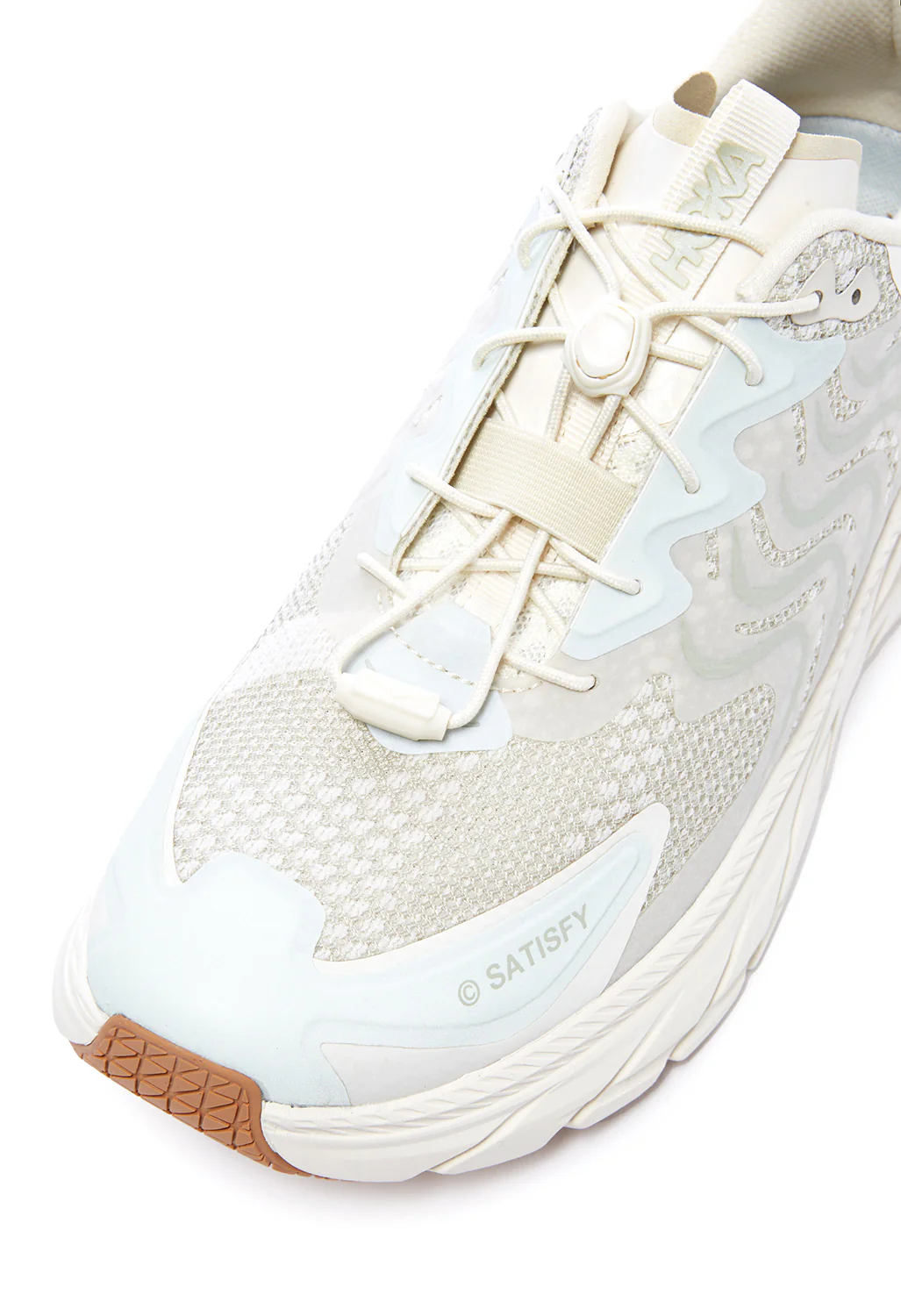 Hoka Clifton LS Satisfy Running Shoes - Celadon Tint / Whisper White - Image 2
