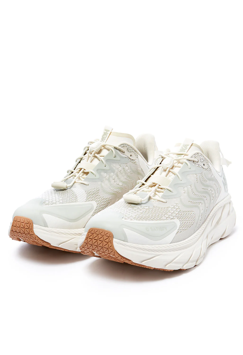 Hoka Clifton LS Satisfy Running Shoes - Celadon Tint / Whisper White - Image 3
