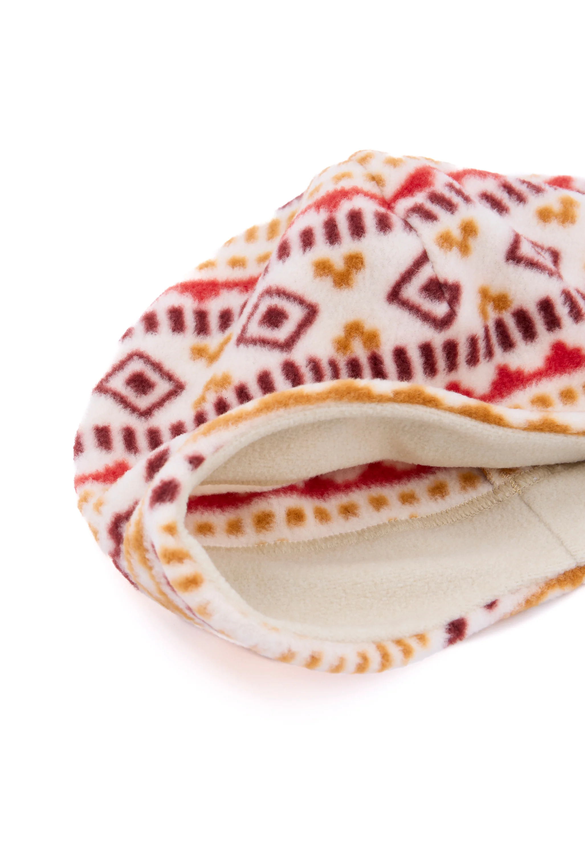 Montbell Climaplus 100 Print Ear Warmer Cap - Ivory Multi Print - Image 4