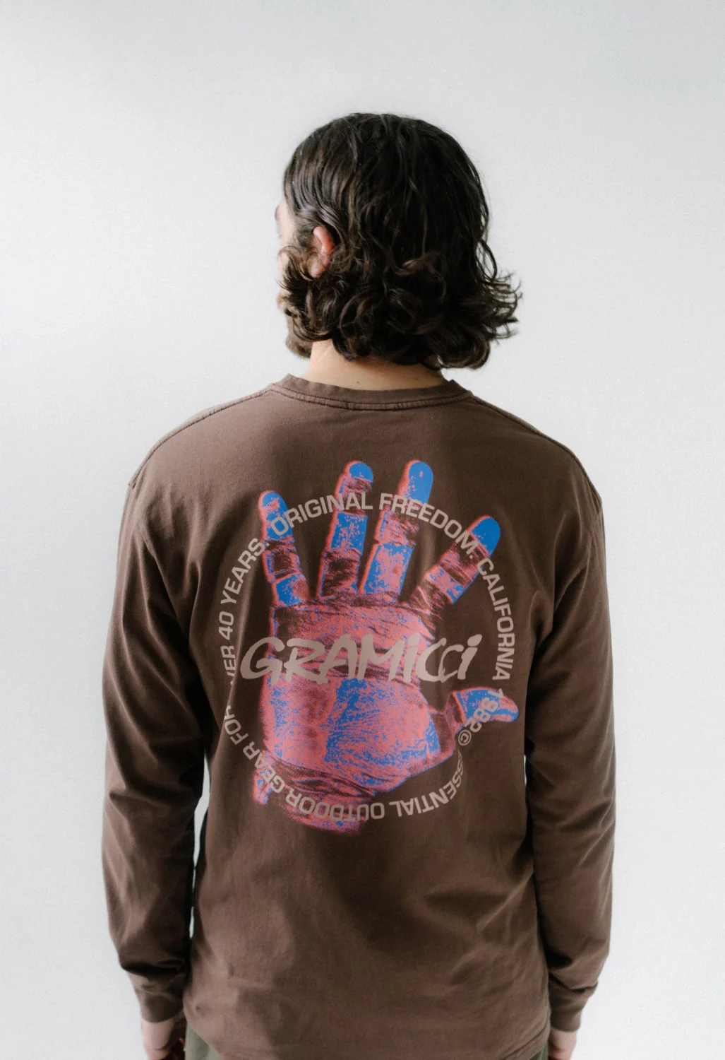 Gramicci Climber’s Hand Long Sleeve Tee - Pigment Brown - Image 6