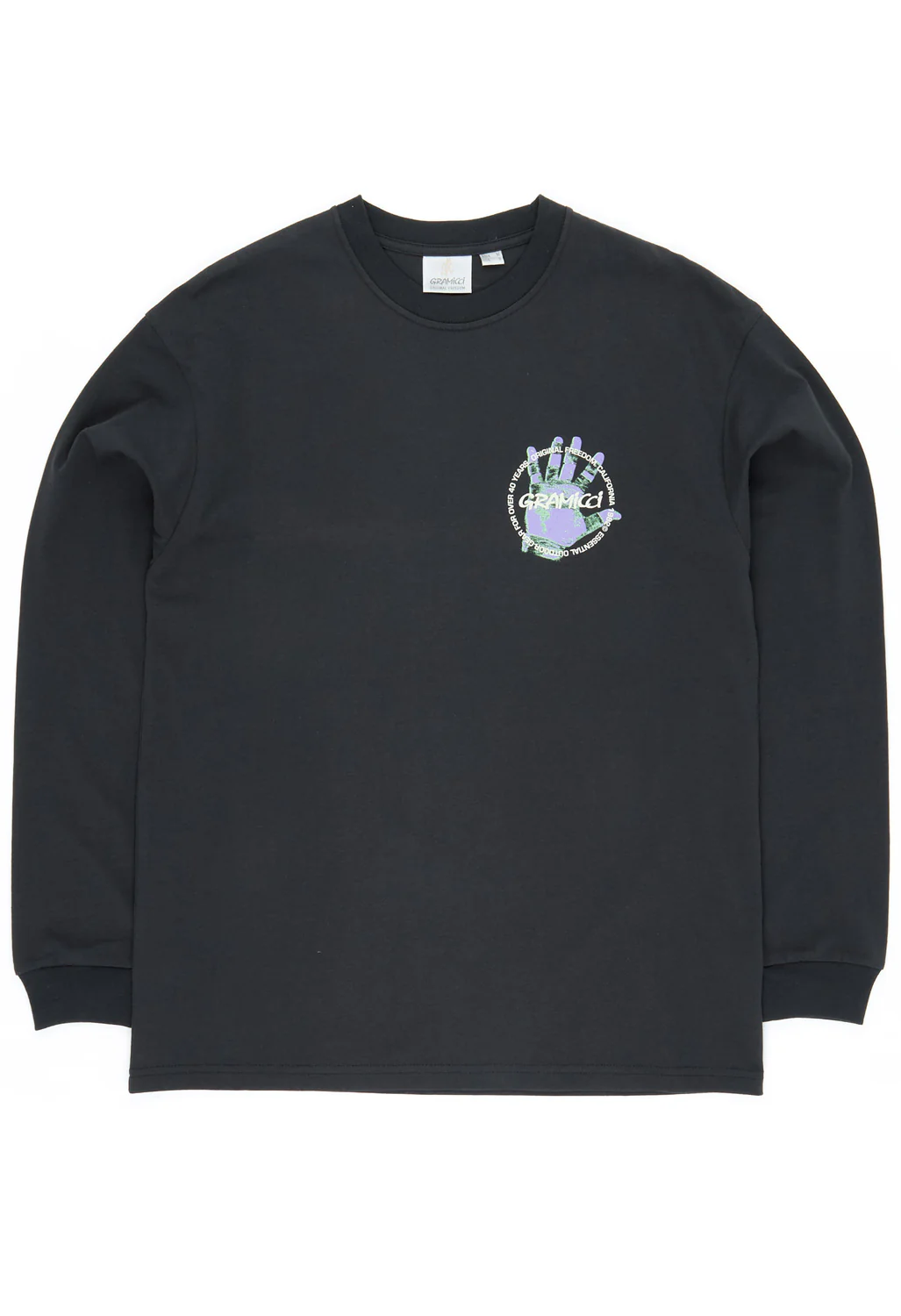 Gramicci Climber’s Hand Long Sleeve Tee - Vintage Black - Image 2