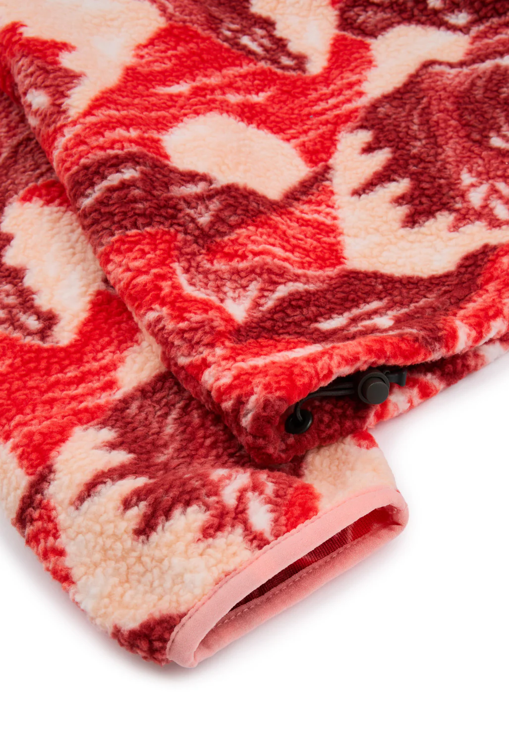 Columbia Women's Helvetia II Printed Cropped Half Snap Fleece - Poppy Red / Sunscape - Image 4
