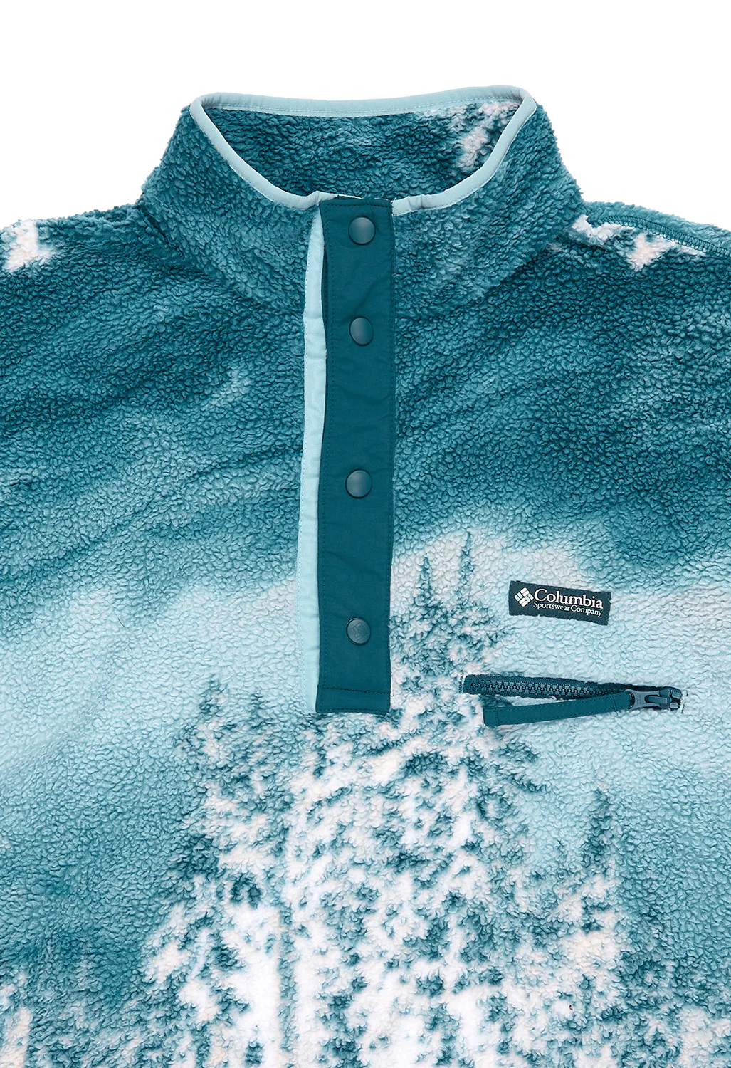 Columbia Men's Helvetia Half Snap Fleece - Night Wave Solar Ski Print - Image 6
