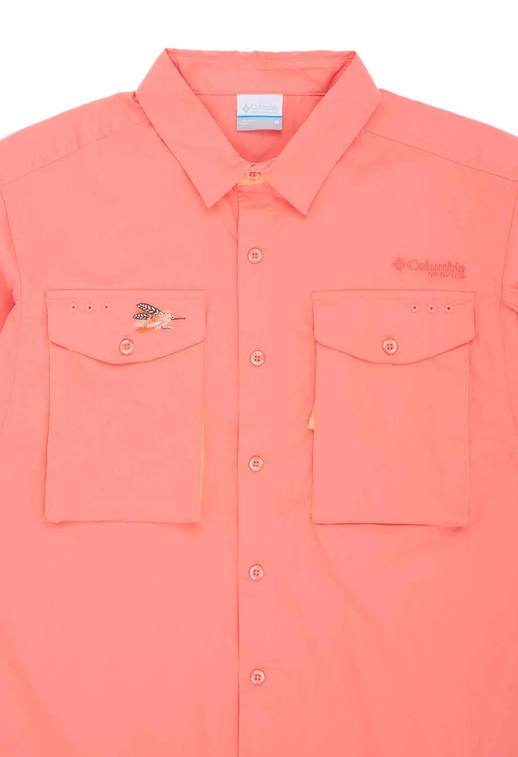 Columbia Men's Bonefish Flats Short Sleeve Shirt - Melonade - Image 3