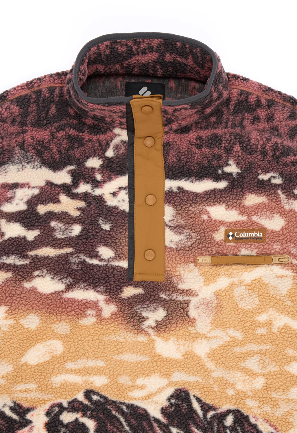 Columbia Men's Helvetia II Printed Half Snap Fleece - Camel Brown Sisters - Image 3