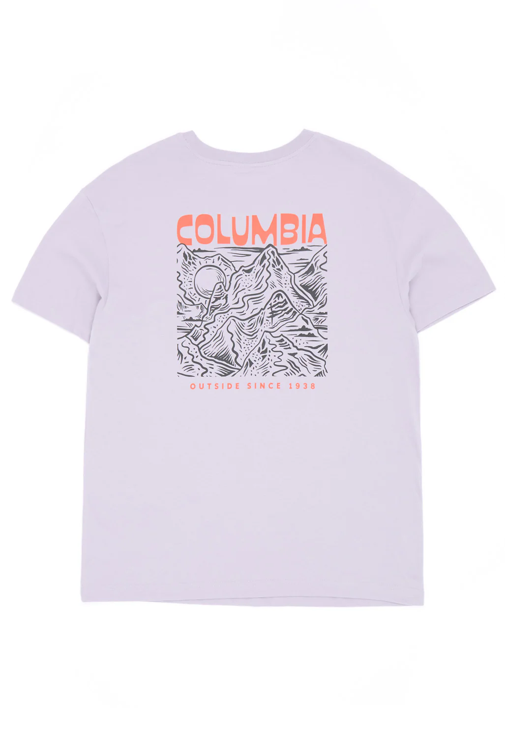 Columbia Women's Rolling Bend Graphic Oversize T-Shirt - Lavender Pearl, Mountainview
