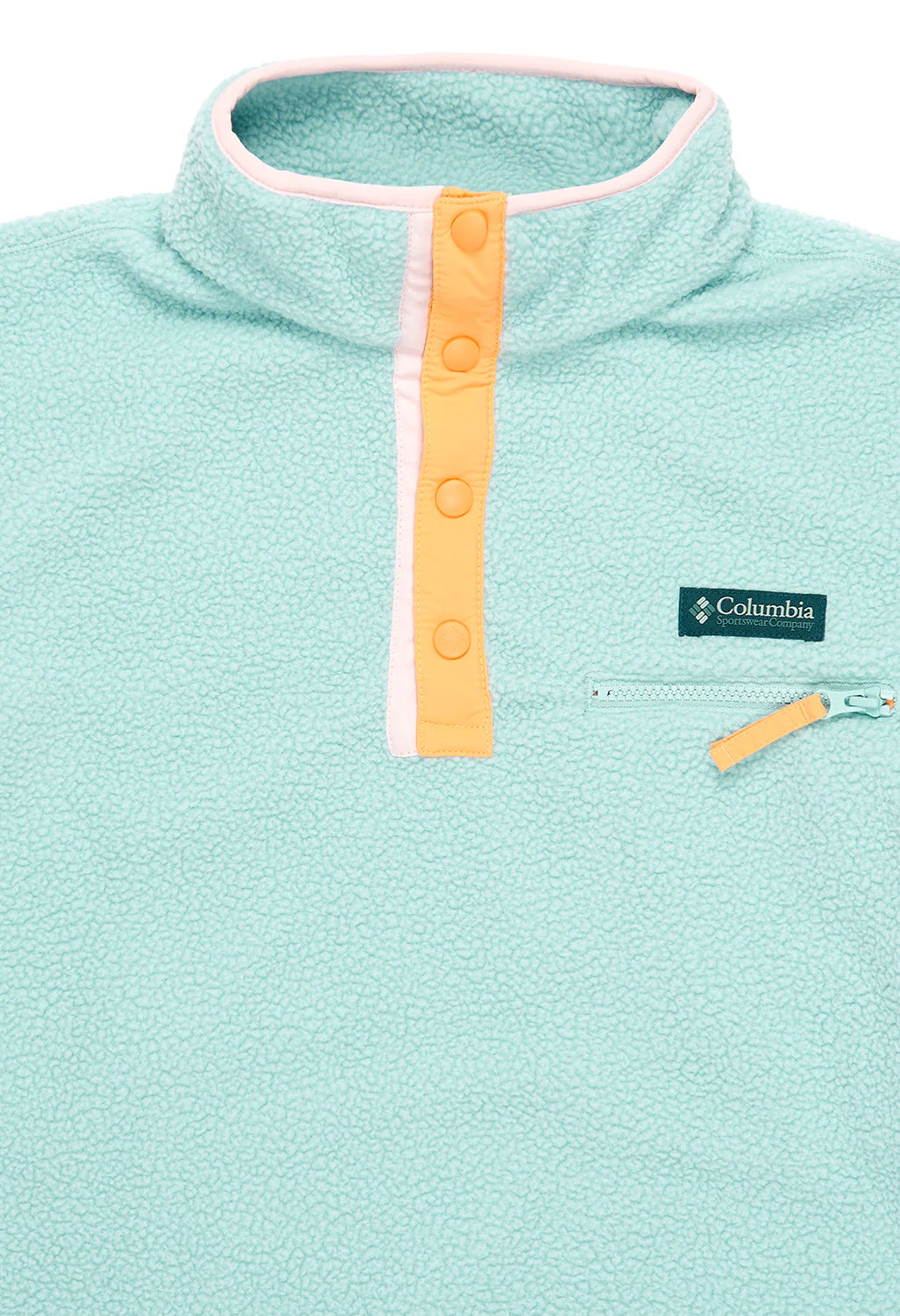 Columbia Women's Helvetia Cropped Half Snap Fleece - Aqua Haze - Image 3