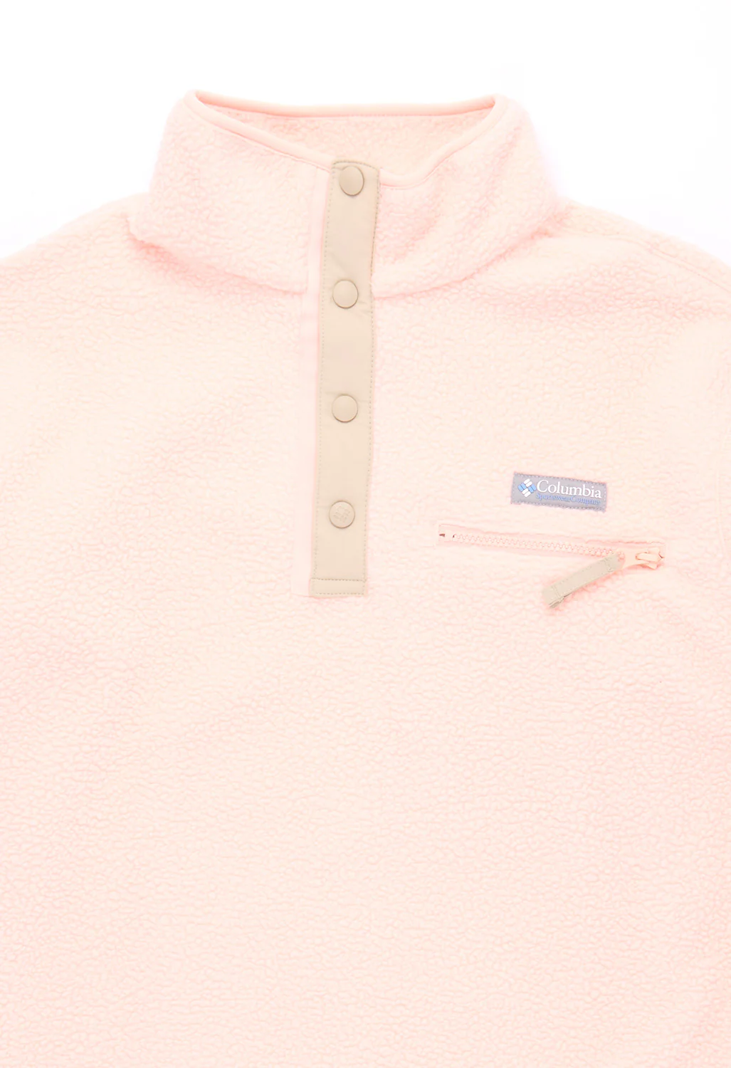 Columbia Women's Helvetia Cropped Half Snap Fleece - Cosmos, Salmon - Image 3