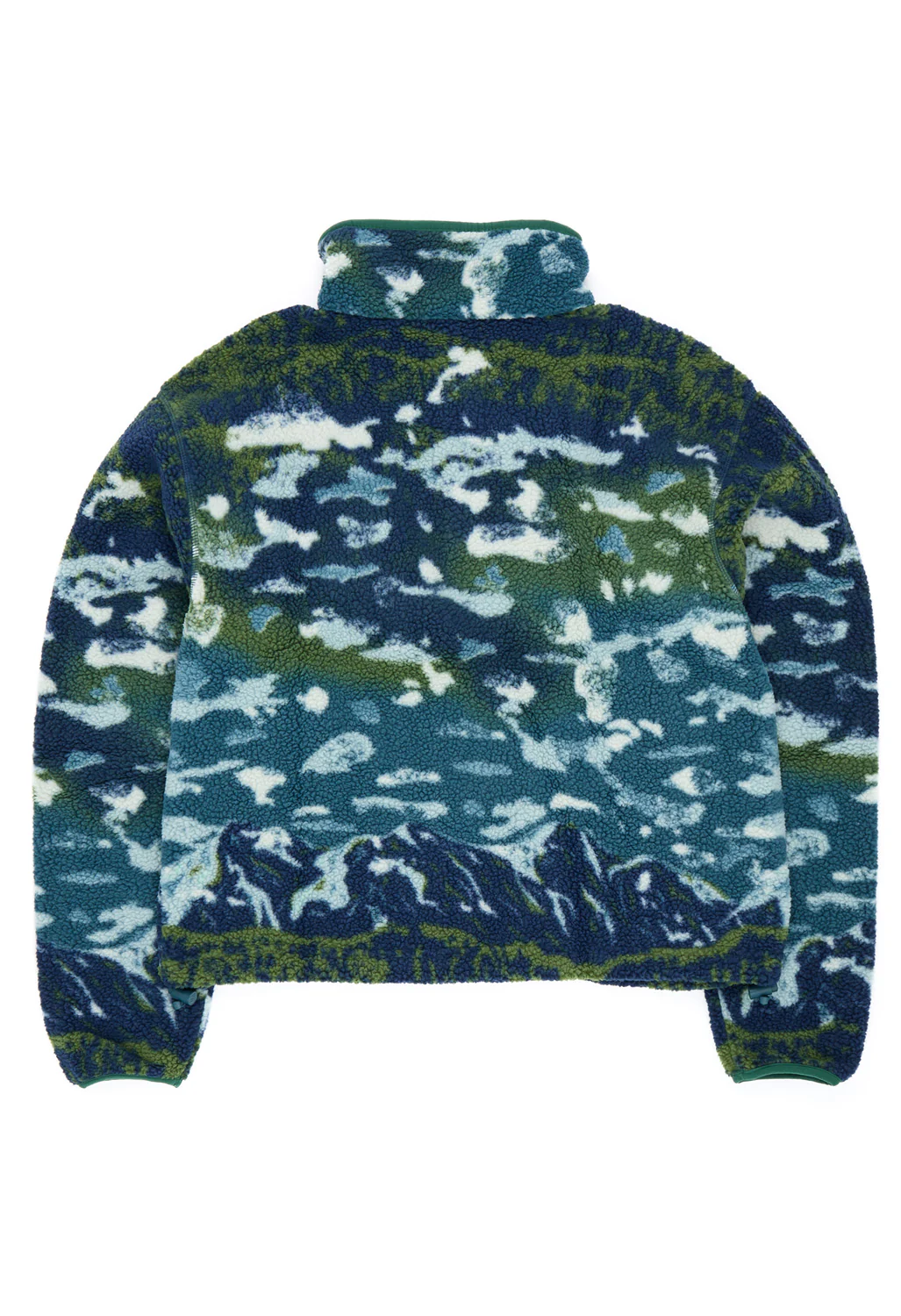 Columbia Women's Helvetia Printed Cropped Half Snap Fleece - Everblue Sisters, Rain Forest - Image 2