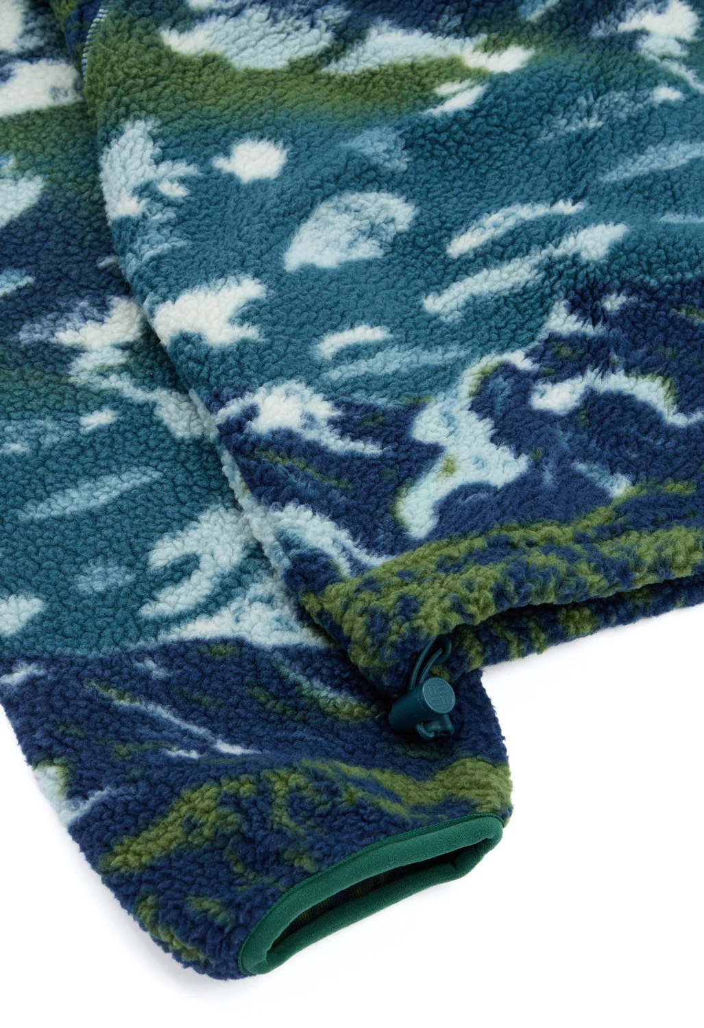 Columbia Women's Helvetia Printed Cropped Half Snap Fleece - Everblue Sisters, Rain Forest - Image 5