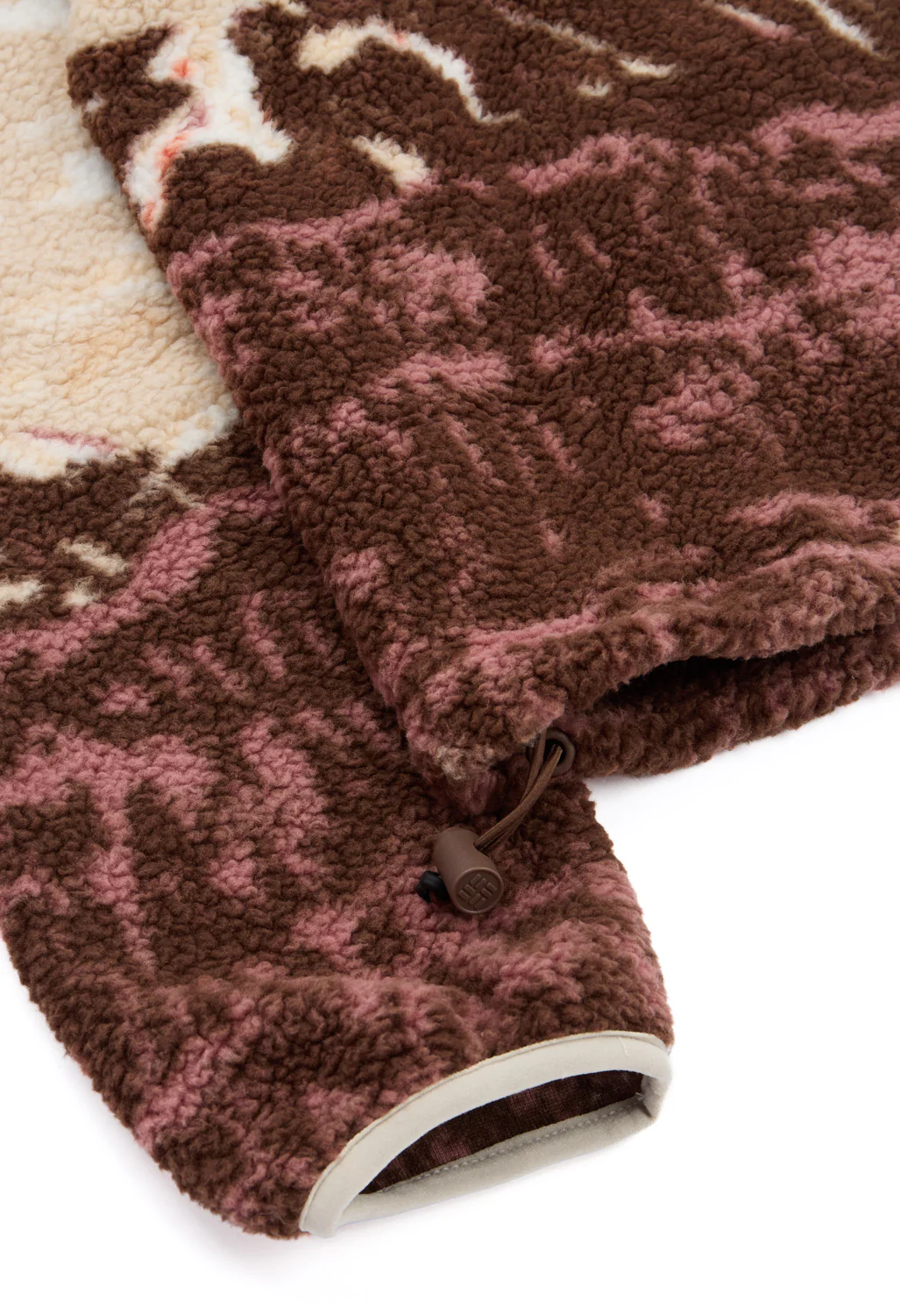 Columbia Women's Helvetia Printed Cropped Half Snap Fleece - Tobacco Sisters, Dark Stone - Image 5