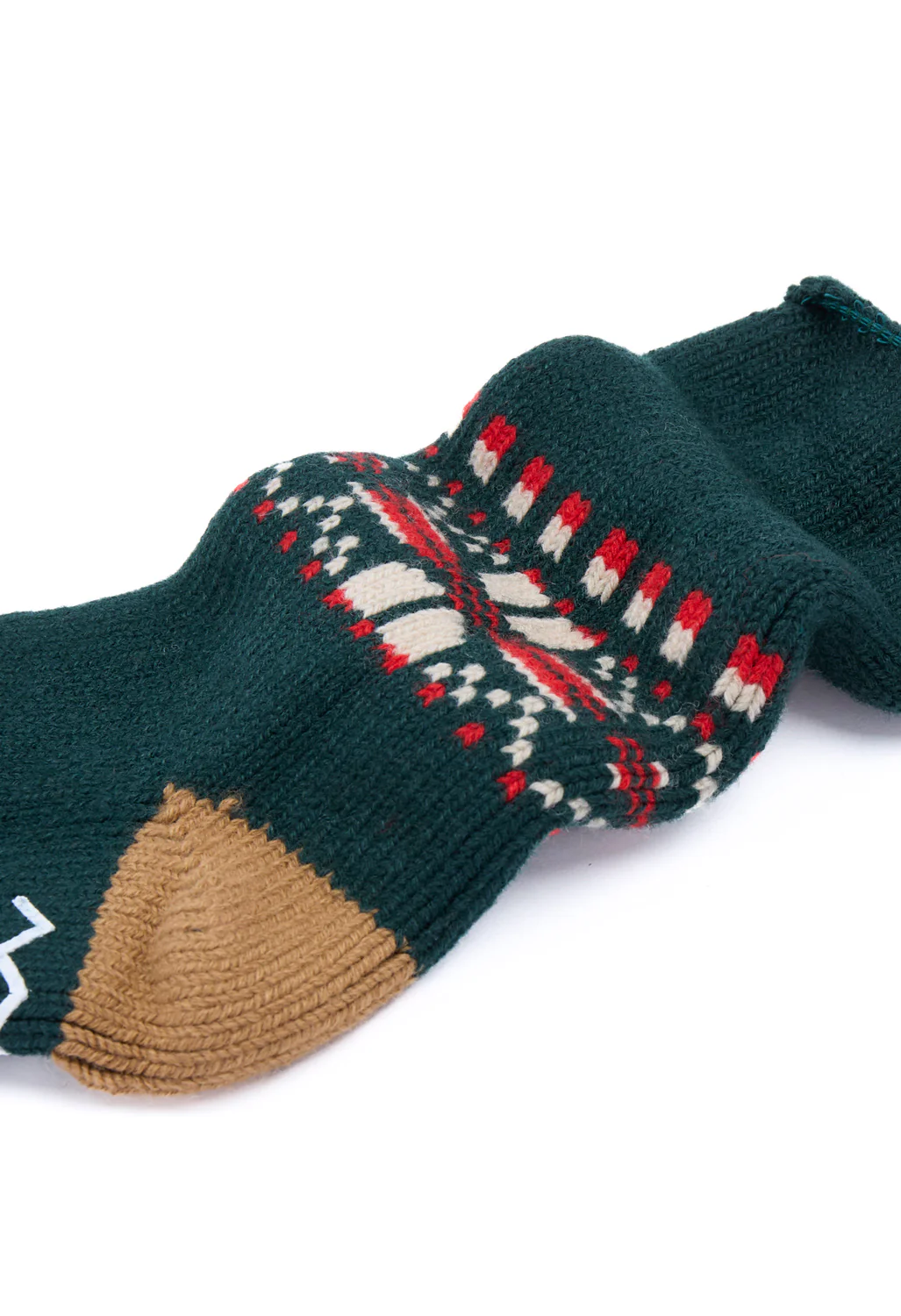 ROTOTO Comfy Room Snow Flake Socks - Forest Green - Image 3