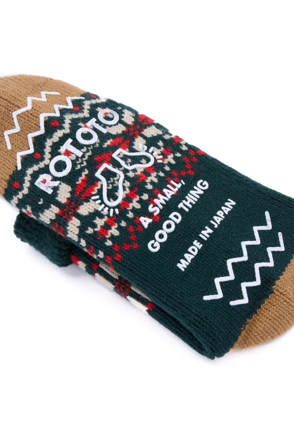 ROTOTO Comfy Room Snow Flake Socks - Forest Green - Image 4