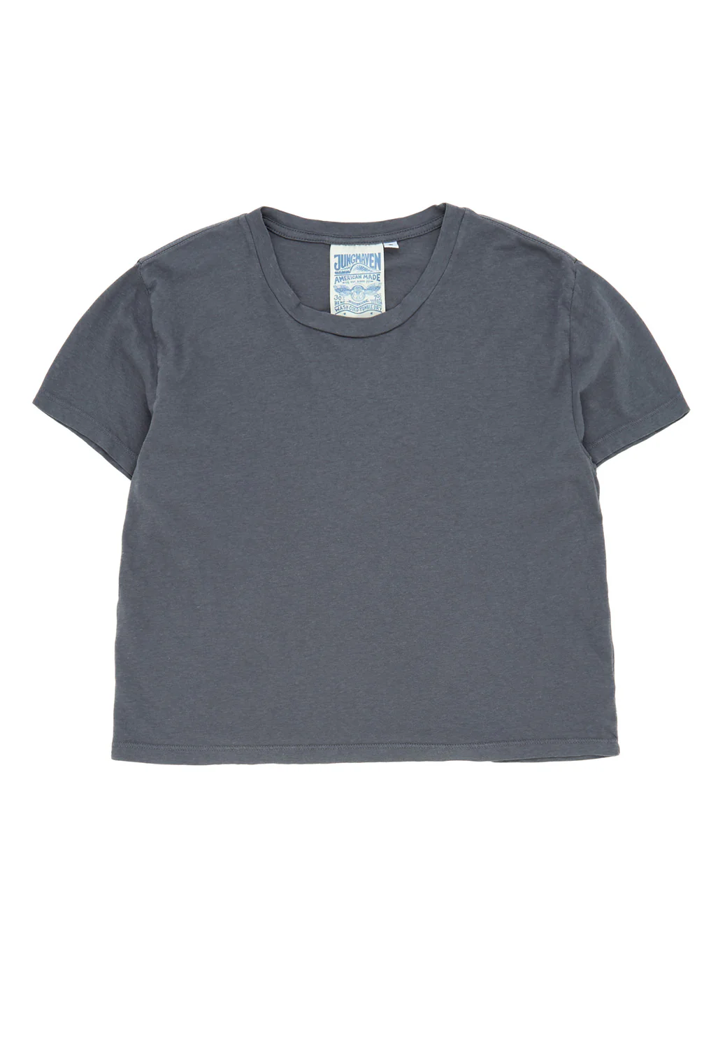 Jungmaven Women's Cropped Ojai Tee - Diesel Grey
